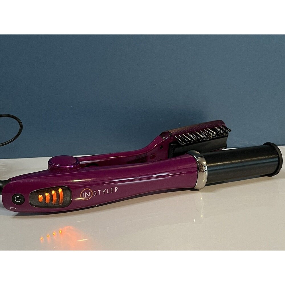 Instyler Rotating Hot Iron Hair Straightener 1.25" Purple IS2.1-1001 WORKS - Picture 2 of 8